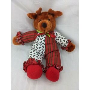 Interpur Brown Deer Reindeer Plush 12 Inch Christmas Vintage Stuffed Animal Toy